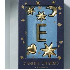Anthropologie Monogram Candle Charms Set Initial “E” NEW